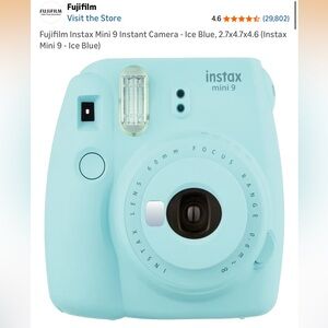 Fujifilm Instax Mini 9 Instant Camera - Ice Blue